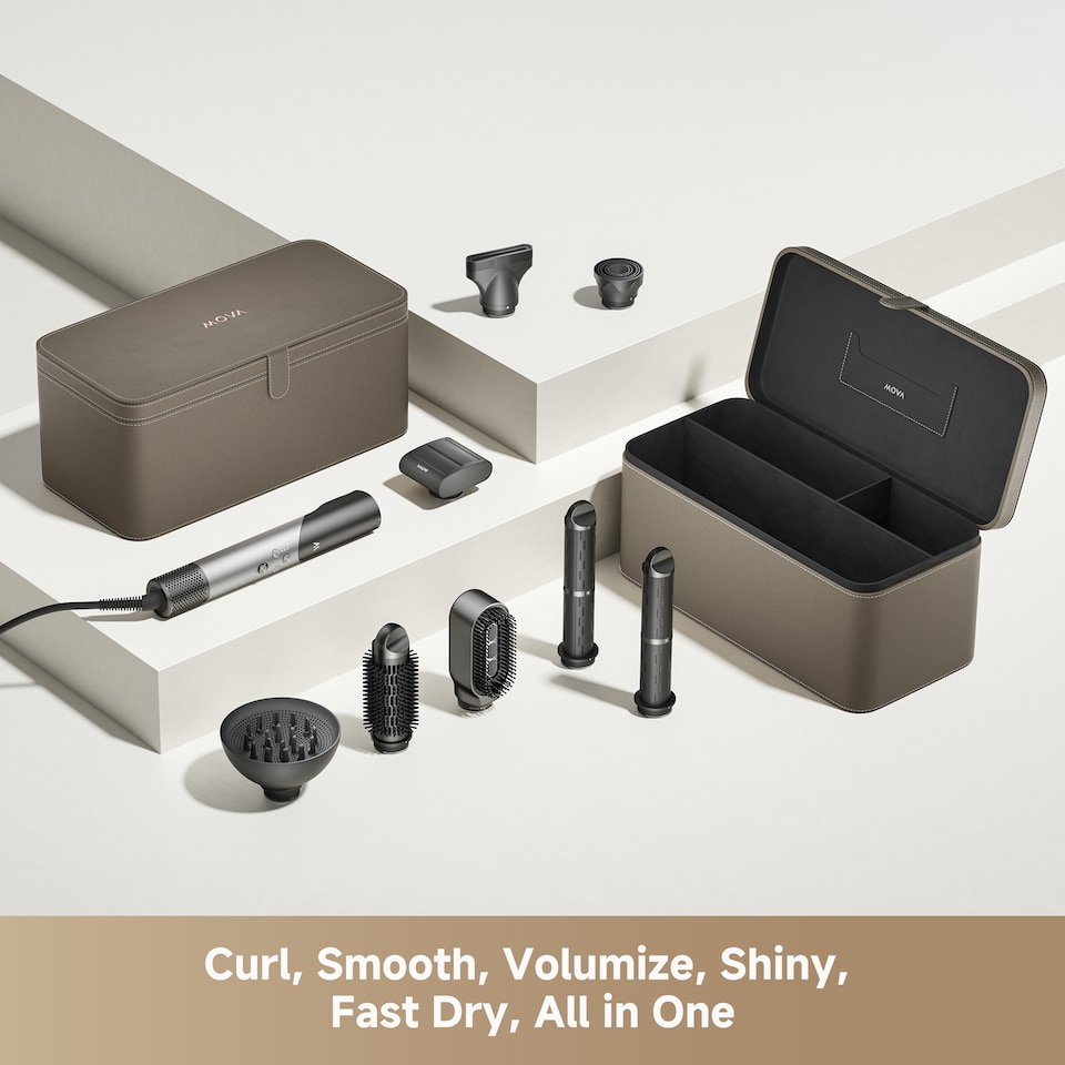 image 1 of MOVA Master 10 Hair Styler with Attachments - Silver