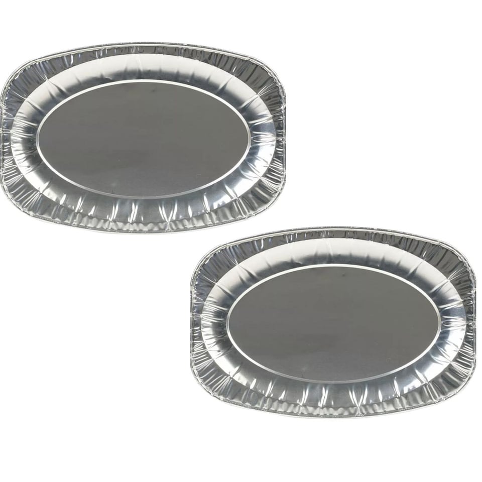 image 1 of Oval Aluminium Serving Platter - 43x28.5cm | White | 2
