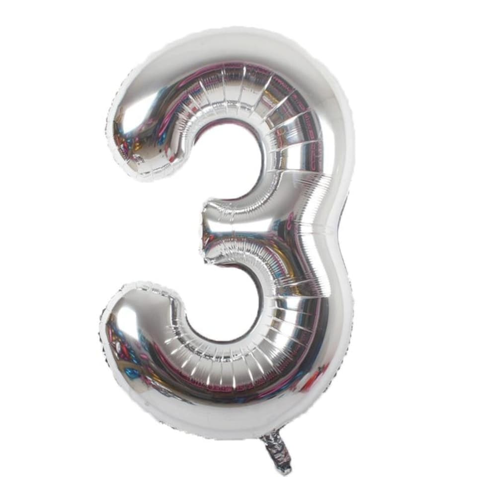 Realmax 3 Foil Balloon - Silver - One Size
