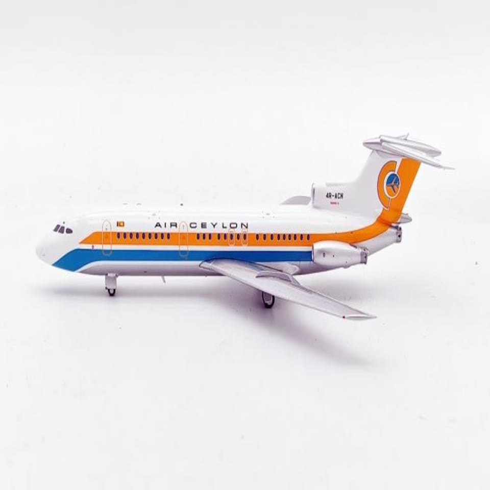 Air Ceylon Hawker Siddeley HS-121 Trident 1E-140 4R-CAN With Stand 1:200 Scale Inflight200 IF121EAE0623