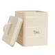 image 4 of Harbour Housewares Cream Vintage Metal Kitchen Tea Canister Kitchen Caddy Kitchen Storage Containers Canisters