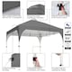 image 5 of Yaheetech 201 cm L x 201 cm W Pop Up Canopy Tent-Dark Grey | Grey | Dark Gray | 201 cm L × 201 cm W × 243-263 cm H