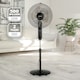 image 2 of GEEPAS 16’’ Pedestal Fan with Remote Control – 60W  Free-Standing, Oscillating (Black)
