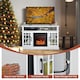 image 4 of COSTWAY 2000W Electric Fireplace Insert Fireplace White