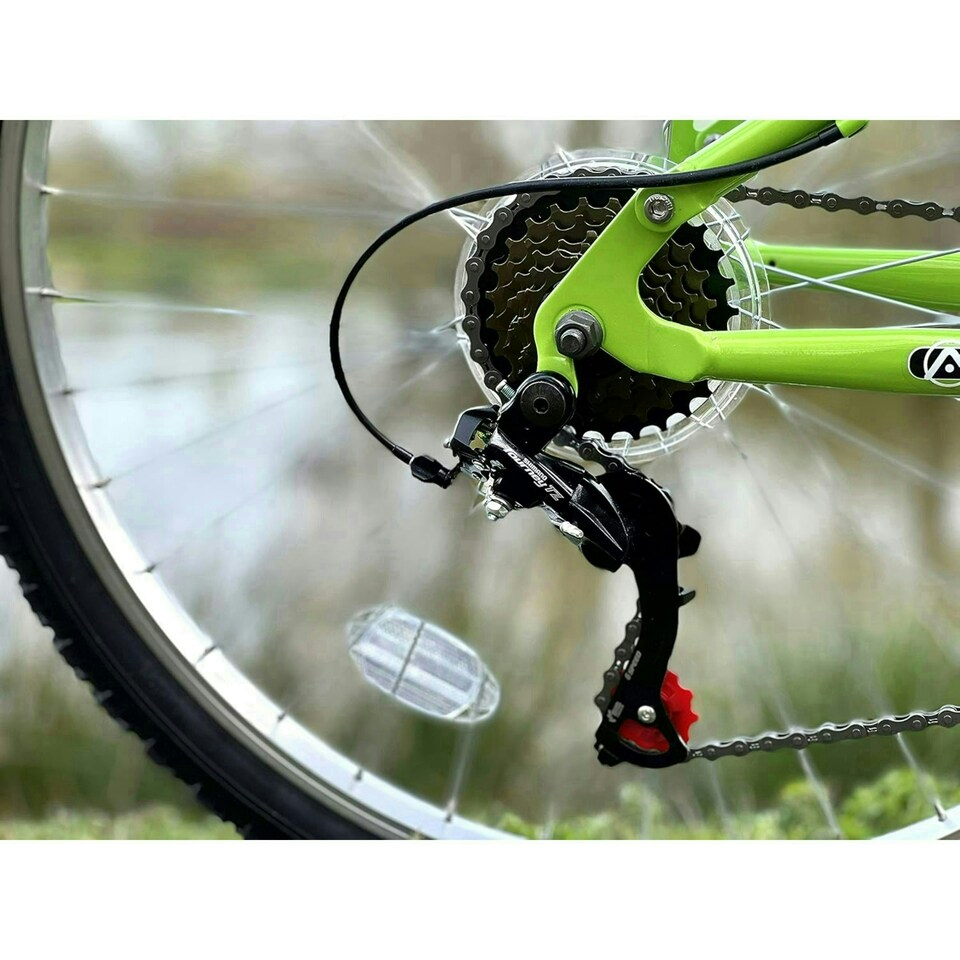 image 1 of Basis Link DS Full Suspension Mountain Bike, 26" Wheel - Graphite/Lime