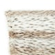 image 4 of Bosie Lamina Animal Print Square Fur Cushion Cream