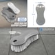 image 3 of Multi Surface Scrub Brushes Stiff Bristle Hand Brush for Floors, Carpets, Kitchen & Bathroom - Pack of 1 | Grey
