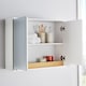 image 2 of Bathroom Cabinet Wall Mounted Mirrored Vanity Storage Organiser | White