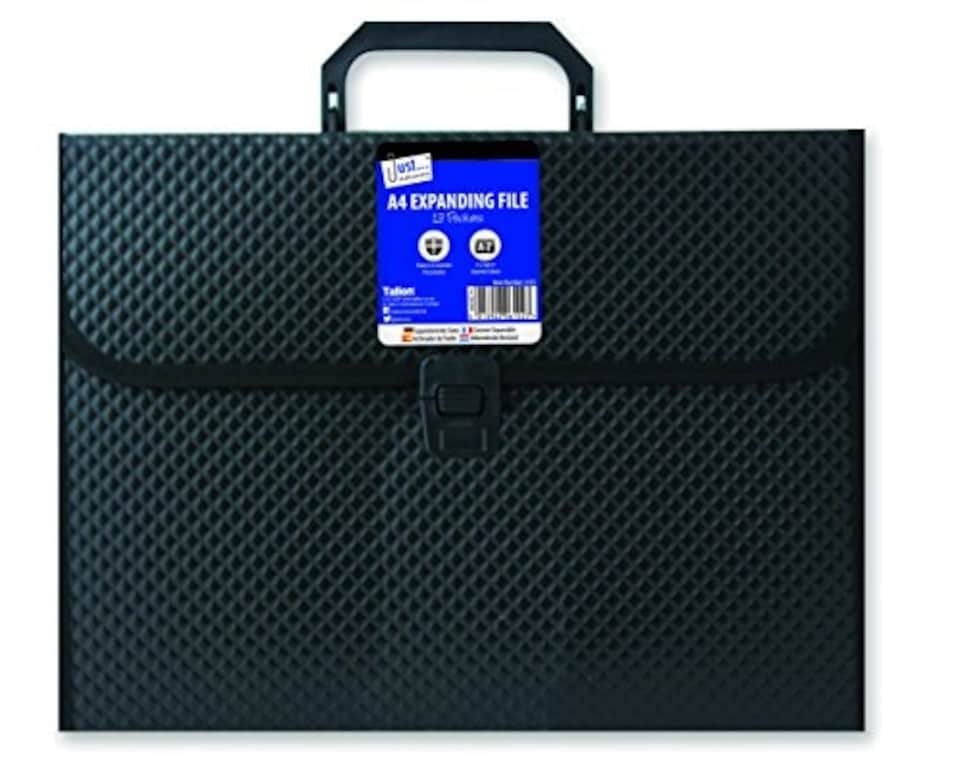 image 1 of Just stationery 13 pockets A4 expanding file - assorted colors x 1 single folder