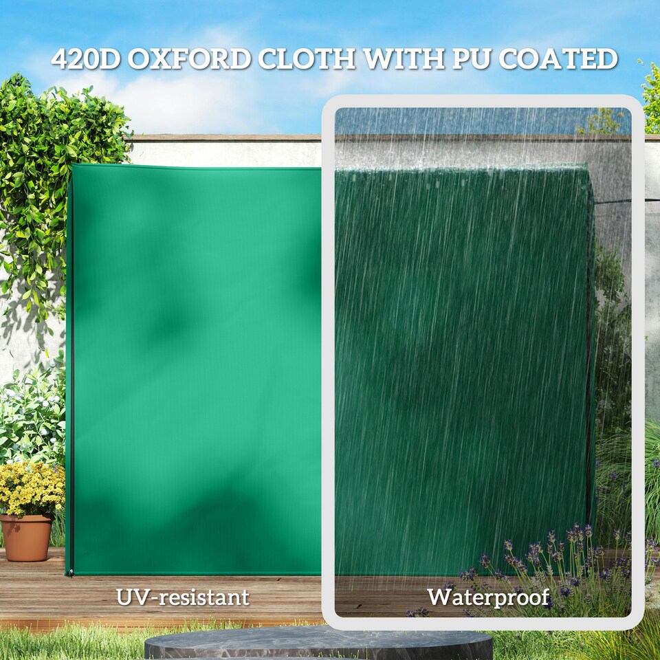 image 1 of Outsunny 3 Seater Garden Swing Cover, Windproof and Anti-UV Black