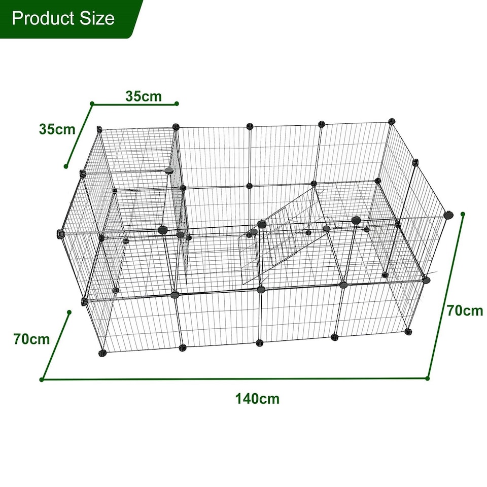 image 1 of Gr8 Home Large Cat Cage Playpen Enclosure Pet Rabbit Ferret Kennel Metal Wire Crate Box