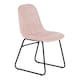 image 3 of Athens Dining Set with 4 Lukas Velvet Chairs Pink | Concrete Effect/Baby Pink