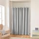 image 3 of SoBuy Adjustable Room Divider with Blackout Curtains, Light Gray, 45.3x3.9x43.3 inches, 4.7 kg - KLS12-HG