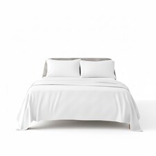 Flannelette Cotton Duvet Cover Set Soft Brushed Warm Bedding Set | White | Single