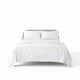 image 1 of Flannelette Cotton Duvet Cover Set Soft Brushed Warm Bedding Set | White | Single