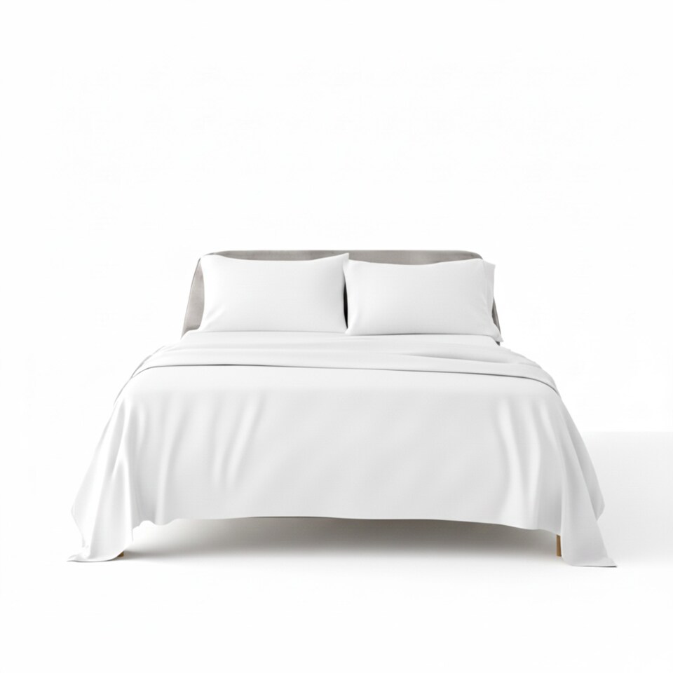 image 1 of Flannelette Cotton Duvet Cover Set Soft Brushed Warm Bedding Set | White | Single