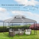 image 5 of Outsunny 3x4m Gazebo Canopy Replacement, 2 Tier Top Roof UV Cover Garden Patio Outdoor Sun Awning Shelters, Light Grey TOP COVER ONLY