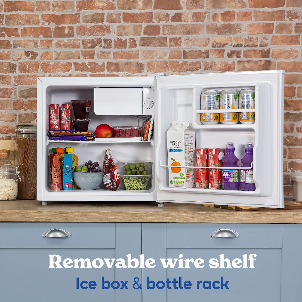 image 1 of Russell Hobbs RHTTF0E1W White 43L Table Top Fridge