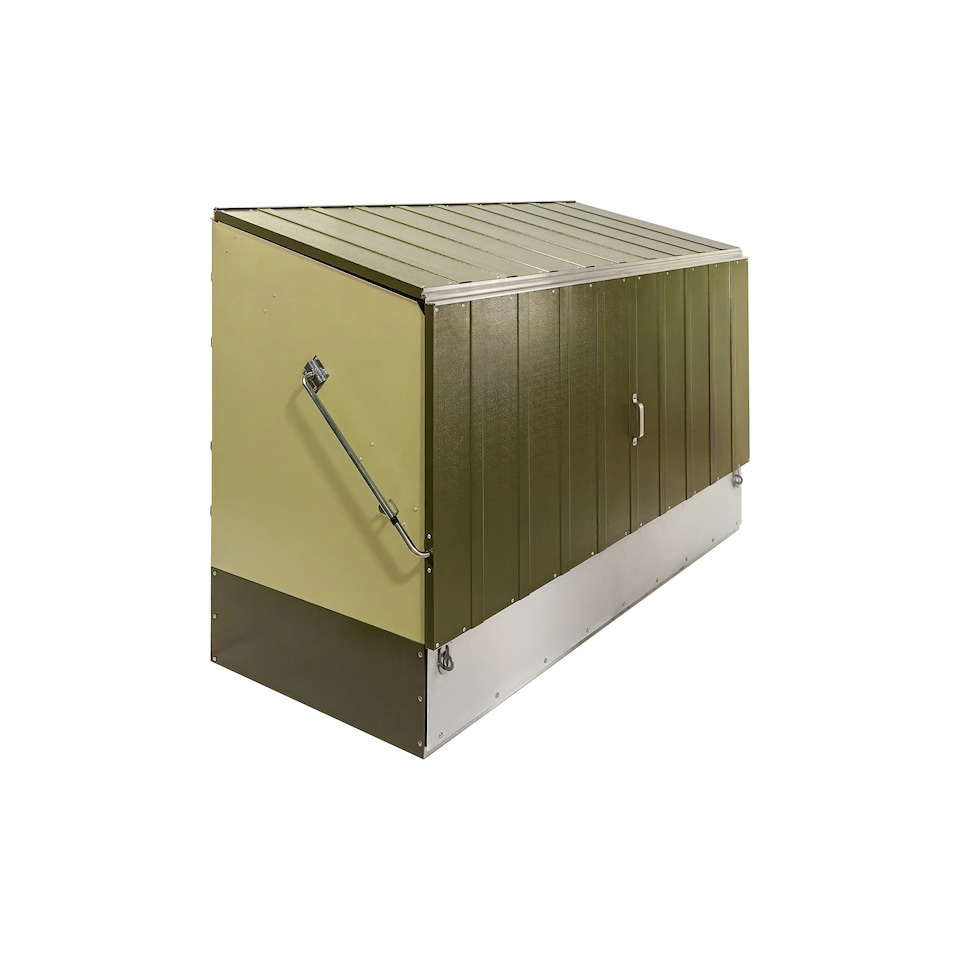 image 1 of Trimetals ProtectaCycle Secure Bike Store with Ramp – Police Approved - Fits up to 3 Adult Bikes Cream