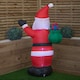 image 10 of 130cm (4ft) Inflatable LED Outdoor Christmas Standing Santa with Gift in Sack