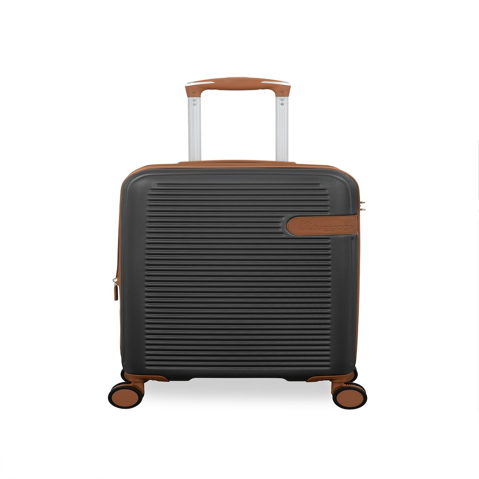 image 1 of IT Luggage Clarify Charcoal Cabin Suitcase with TSA Lock Grey | Cabin Bag