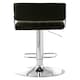 image 4 of Interiors by Premier Black Channel Design Seat Bar Stool, Adjustable Height Kitchen Bar Stool, Footrest Swivel Barseat
