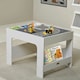 image 2 of Hooga Wooden Activity Table with Storage - 4 City Baseplates & Chalkboard Grey