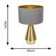 image 3 of ValueLights Jax Gold Dimmable Touch Table Lamp with Grey with Gold Inner Lamp Shade Gold