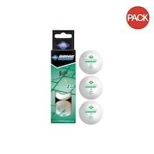 Donic-Schildkroet 1-Star Table Tennis Balls (Pack of 3) - White/Green - One Size