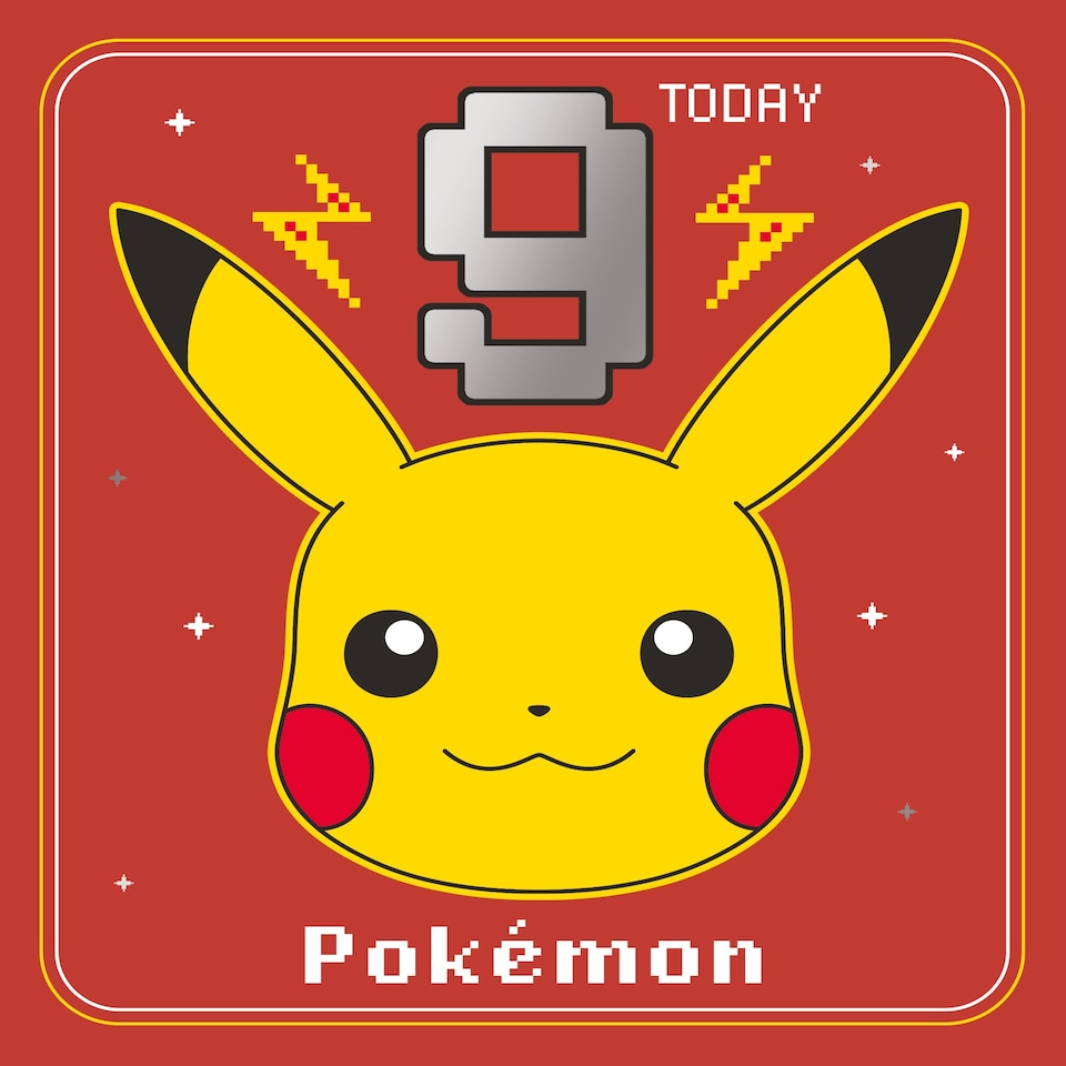 Pokemon Age 9 Birthday Card