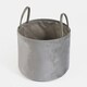 image 4 of OHS Velvet Storage Basket Home Modern Hamper Clothes Toys Organiser Fabric Bag Grey | Charcoal Grey