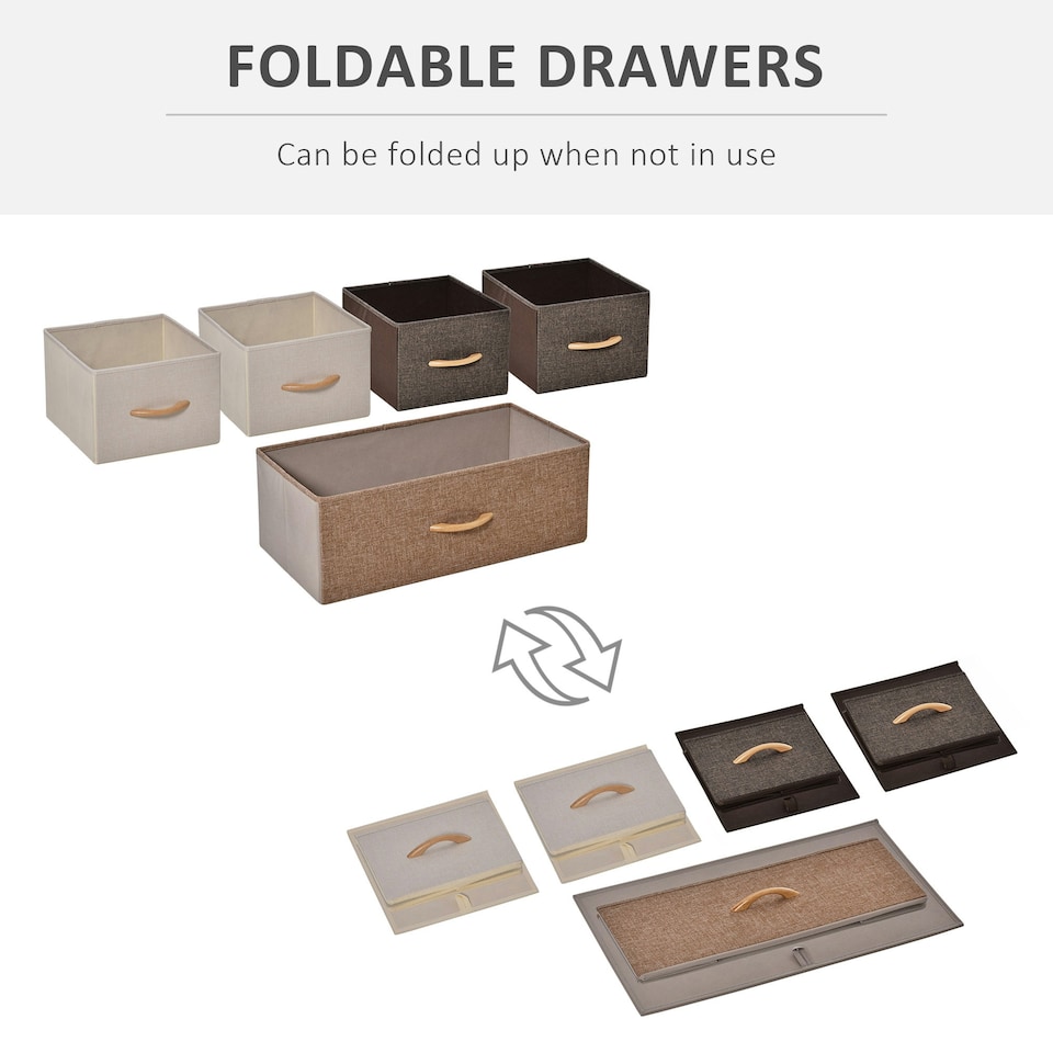 image 1 of Drawer Dresser Tower Unit Clothes Storage Organizer with Wood Top, Steel Frame
