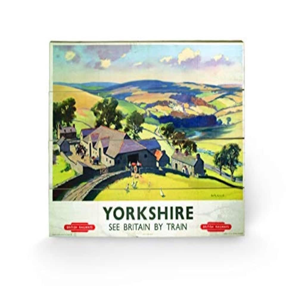 YORKSHIRE BY TRAIN - WOOD PANEL
