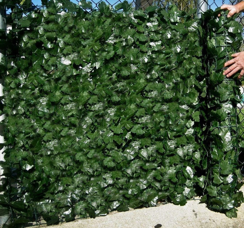 image 1 of Best Artificial English Ivy Leaf Screening 3m x 1m (Two 3m x 0.5m Rolls) Privacy Hedging Garden Fence UV Fade Protected | Green | 1