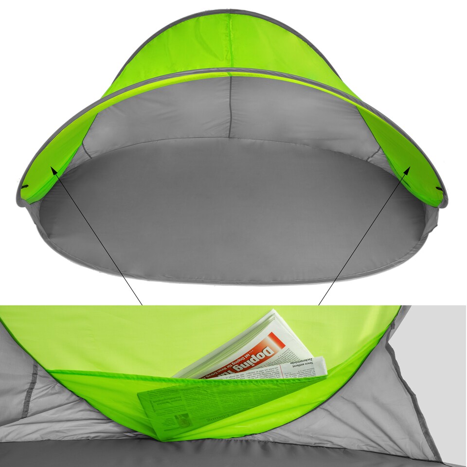 image 1 of Beach tent Jasmin | Green | grey/green | 220 x 120 x 100 cm | 1