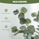 image 5 of HOMCOM Decorative Artificial Tree, 5ft 150cm Silk Eucalyptus Tree with 230 Silver Dollar Leaves in Pot, Fake Plant for Home, Office, Living Room, Indoor Decor | Green