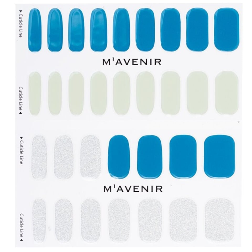 image 1 of Nail Sticker (blue) - # Brillante Blue Nail - 32pcs Blue