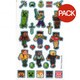 image 1 of Minecraft Reusable Characters Stickers (Pack of 25) - Multicoloured - One Size