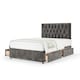 image 1 of Signature Platinum 2000 Pocket Sprung Charcoal Chenille 4 Drawer Divan Set And Lona Headboard King Size
