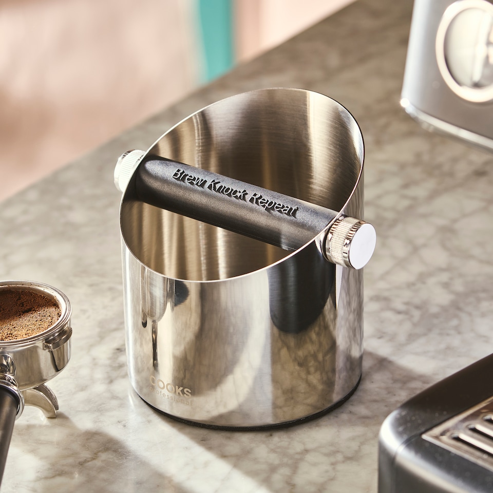 image 1 of Cooks Professional Steel Espresso Knock Box - Coffee Grounds Bin