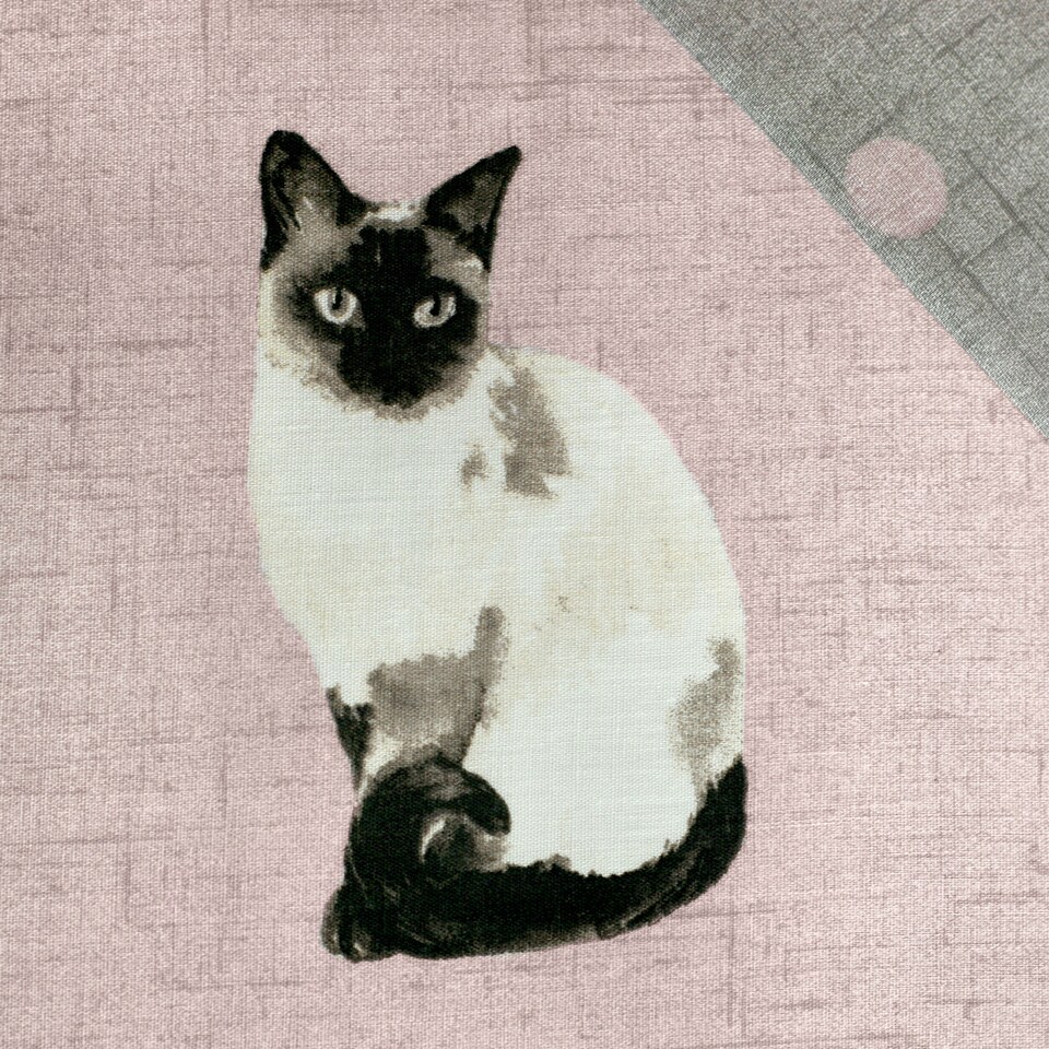 image 1 of Fusion Cats Duvet Cover Set Blush