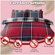 image 3 of VELVETIO Wimborne Check Duvet Cover Set Reversible Polycotton Easy Care Beddings Red | Double