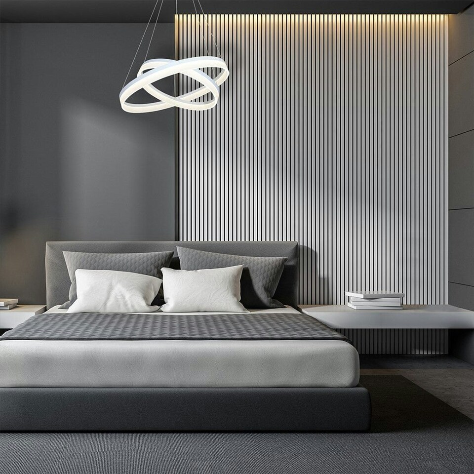 image 1 of Milagro Pendant Lamp Ring 60W Led + Remote White
