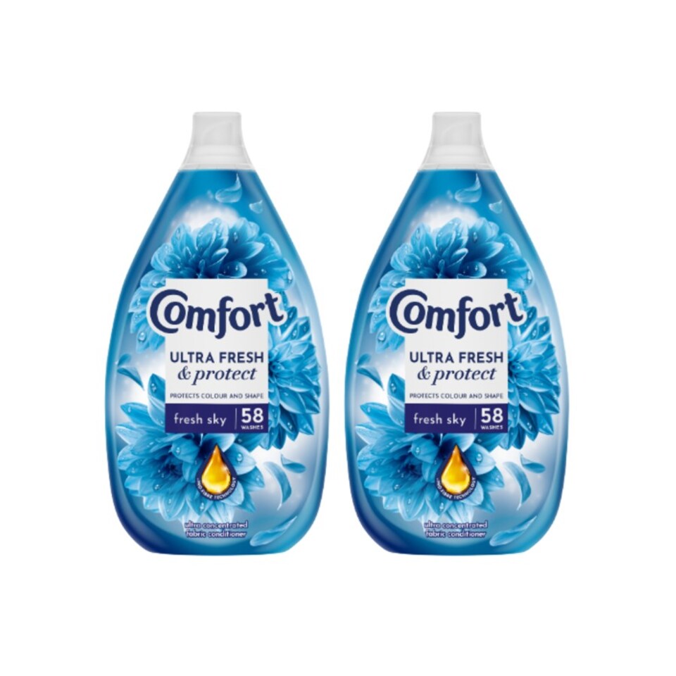 image 1 of Comfort Fresh and Protect Sky Fabric Conditioner 870ml 58 Washes | Blue | 6 - Blue | 6
