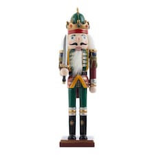 Living and Home Wooden Nutcracker Soldier Figurine Christmas Ornament