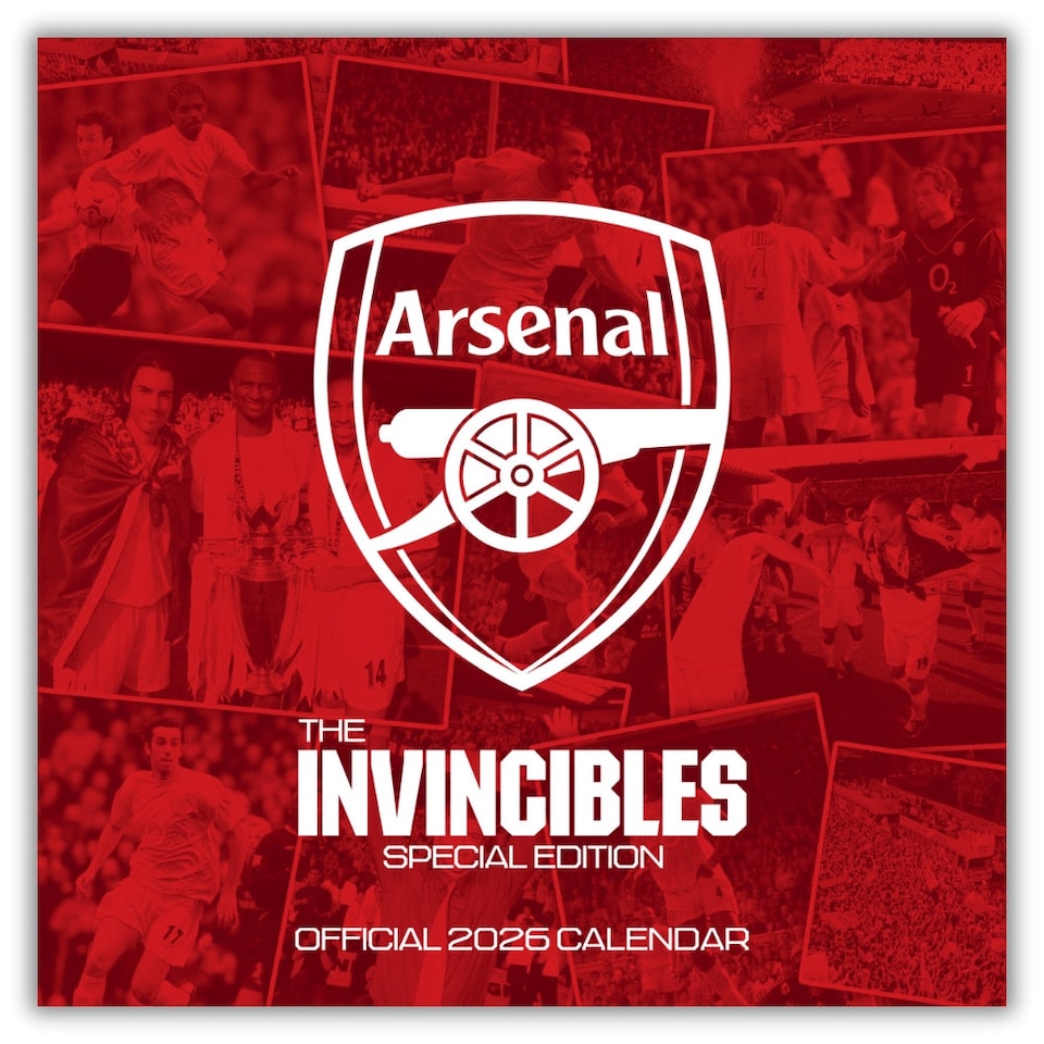 image 1 of ARSENAL FC LEGENDS 2026 SQUARE CALENDAR