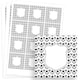 image 1 of Football Design 65mm Square Sticker sheet of 12