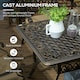 image 3 of Outsunny 7-PC Cast Aluminum Patio Dining Set with Umbrella Hole