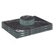 image 1 of Harbour Housewares Glass Dining Set - Black Marble - Rectangular Placemats & Coasters - 12pc Black