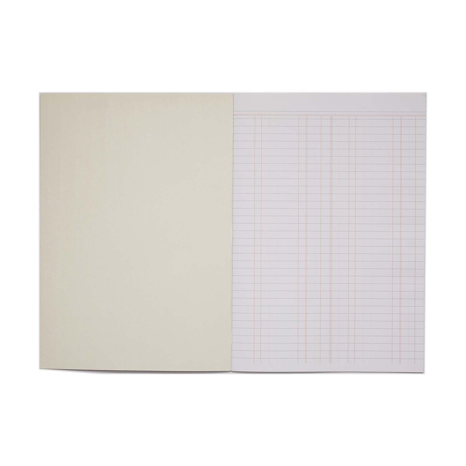 image 1 of Rhino A4 Exercise Book 32 Page Double Entry Ruling Bookkeeping Purple 12 Pack